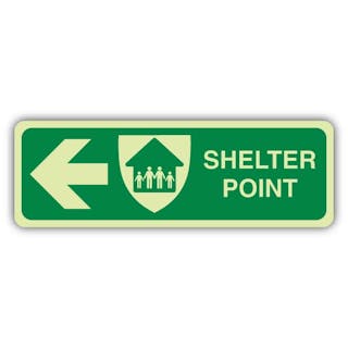 Photoluminescent Shelter Point Arrow Left