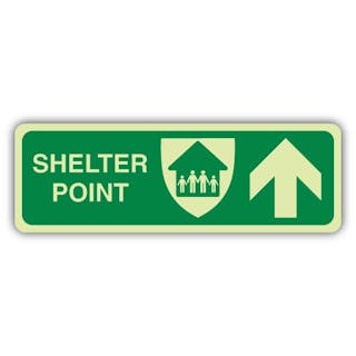 Photoluminescent Shelter Point Arrow Up