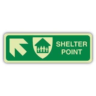 Photoluminescent Shelter Point Up Left