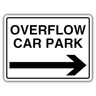 Overflow Car Park - Black Arrow Right - Landscape