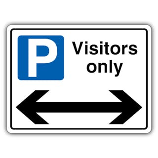 Visitors Only - Mandatory Blue Parking - Arrow Left/Right