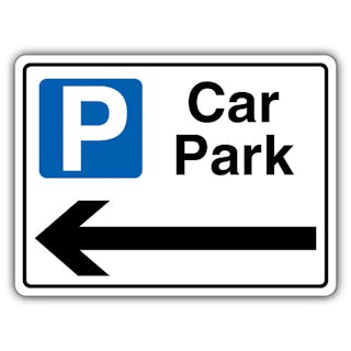 Car Park - Mandatory Blue Parking - Arrow Left