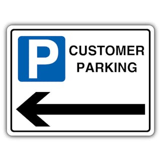 Customer Parking - Mandatory - Arrow Left - Landscape