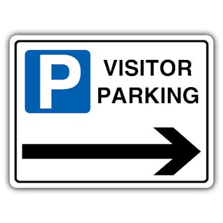 Visitor Parking - Mandatory - Arrow Right - Landscape