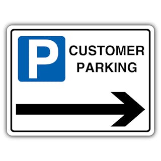 Customer Parking - Mandatory - Arrow Right - Landscape