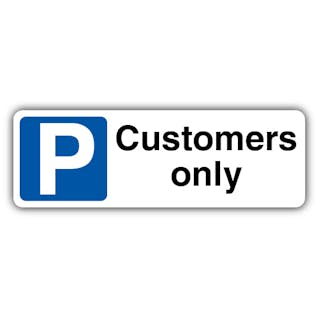 Customers Only - Mandatory Blue Parking - Landscape
