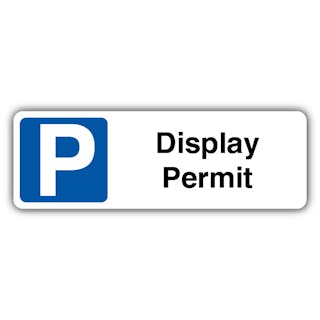 Display Permit - Mandatory Blue Parking - Landscape