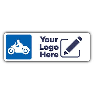 Motorbike Parking Icon Landscape - Large Your Logo Here