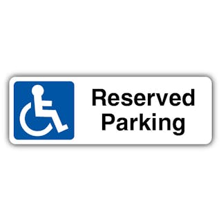 Reserved Parking - Mandatory Disabled - Landscape