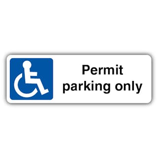 Permit Parking Only - Mandatory Disabled - Landscape