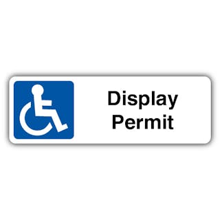 Display Permit - Mandatory Disabled - Landscape