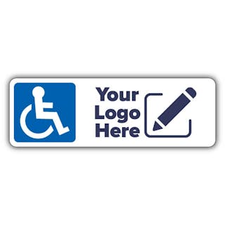 Disabled Parking Icon Landscape - Large Your Logo Here
