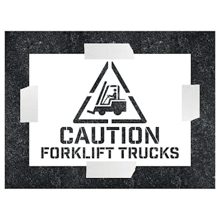 Caution - Forklift Trucks - Stencil