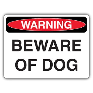 Warning Beware Of Dog