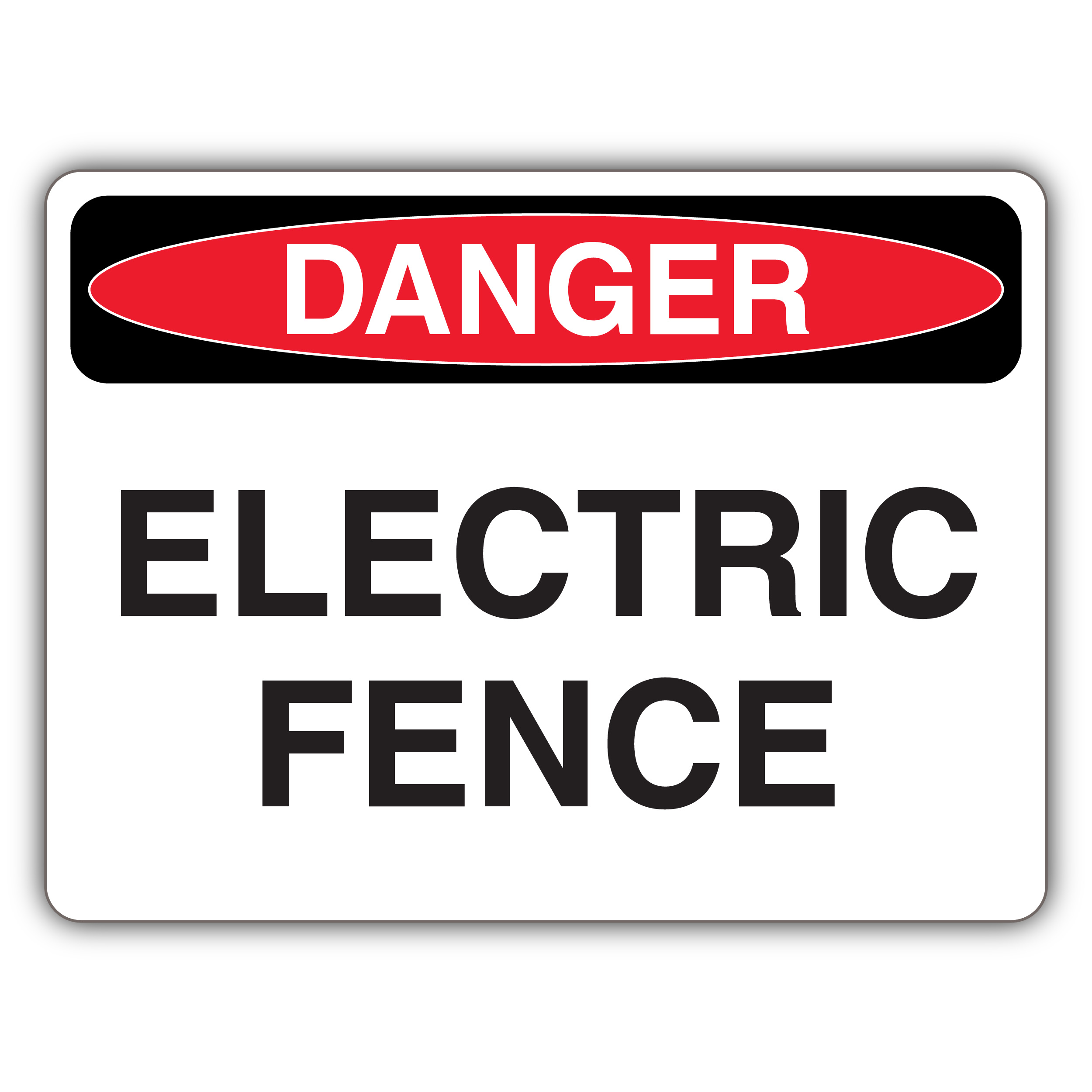 Danger Electric Fence - Landscape Sign | Fence Security | Your Security ...