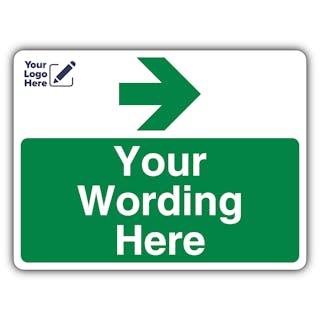 Custom Logo - Green Parking - Arrow Right - Landscape