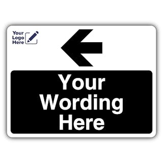 Custom Logo - Black Parking - Arrow Left - Landscape