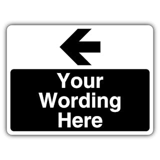 Custom - Black Parking - Arrow Left - Landscape