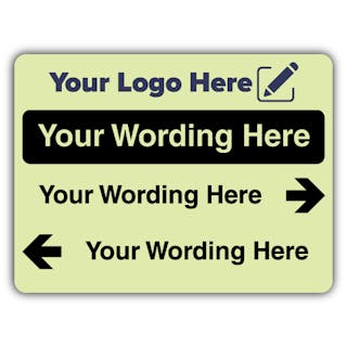 Wayfinding Dual Black - Landscape - Your Logo Here