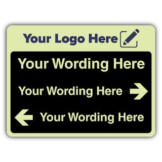 Wayfinding Full Black Left & Right - Landscape - Your Logo Here
