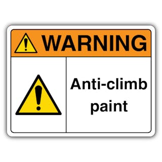 Warning Anti-Climb Paint - Landscape