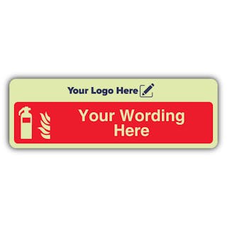 Fire Extinguisher - Narrow Landscape - Your Logo Here