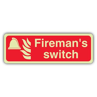 Photoluminescent Fireman's Switch - Landscape