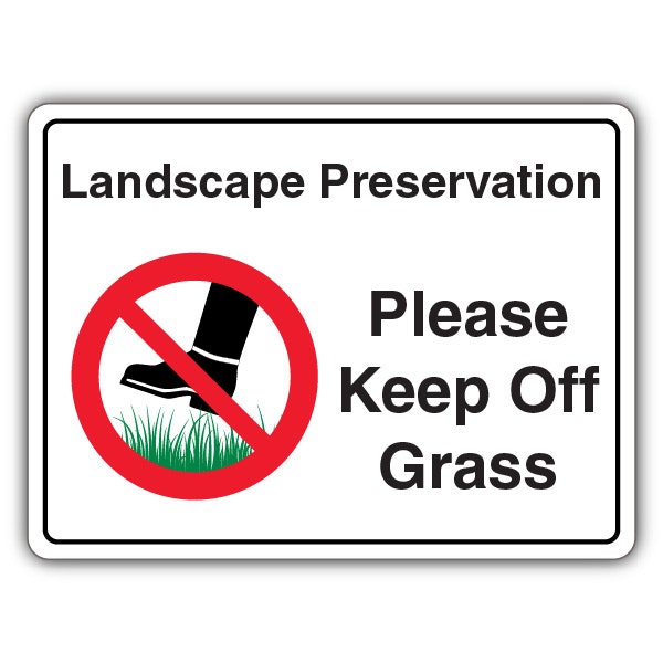 Cartello Segnaletico "Keep Off Grass" – Icona Divieto Di Calpestare – Adesivo O Cartello Da Giardino