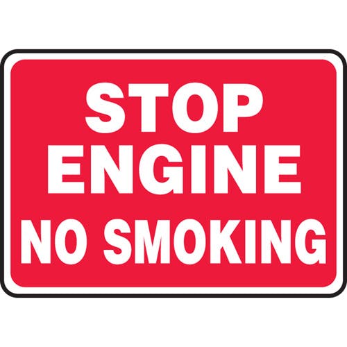 Stop Engine No Smoking | The Nobutts Bin Company