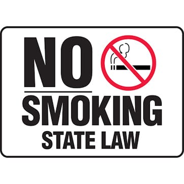 No Smoking State Law W/Graphic