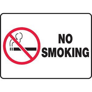 No Smoking W/Graphic (White)