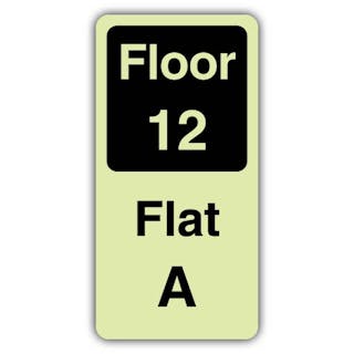 Photoluminescent Floor 12 Flat A - Black 