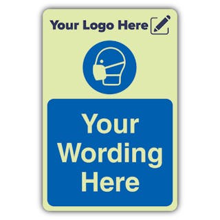 Mandatory Face Mask - Portrait - Your Logo Here