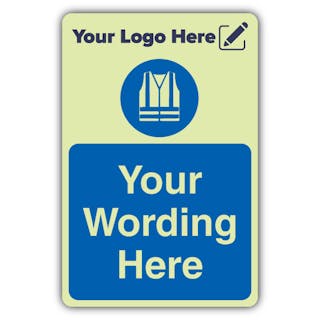 Mandatory High Visability Clothing - Portrait - Your Logo Here