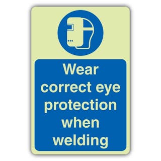 Photoluminescent Wear Correct Eye Protection 