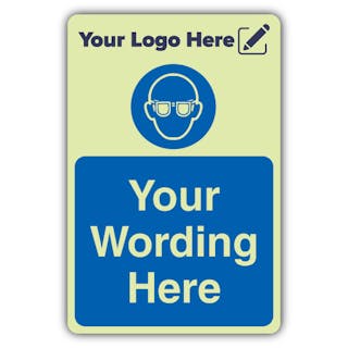 Mandatory Protective Eyewear - Portrait - Your Logo Here