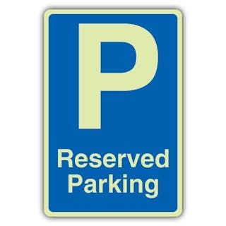 GloReflect Reserved Parking - Blue Parking - Blue