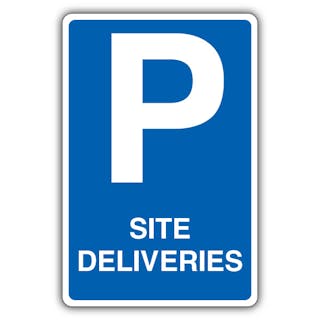Site Deliveries - Mandatory Blue Parking - Blue