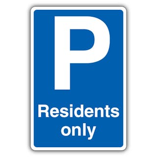 Residents Only - Mandatory Blue Parking - Blue