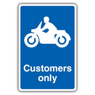 Customers Only - Mandatory Motorcycle Parking - Blue