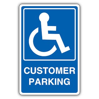 Customer Parking - Mandatory Disabled - Blue