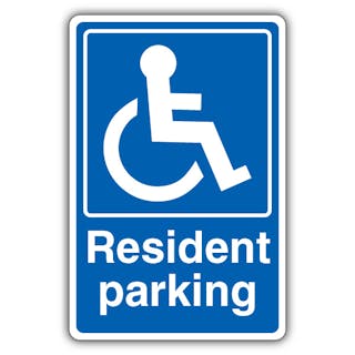 Resident Parking - Mandatory Disabled - Blue