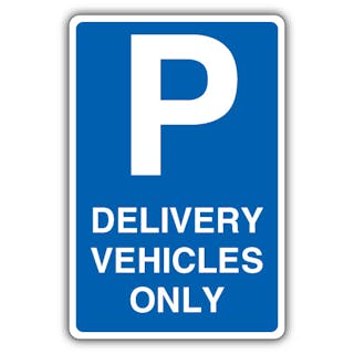 Delivery Vehicles Only - Mandatory Blue Parking - Blue