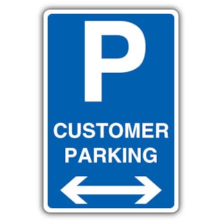 Customer Parking - Mandatory Blue Parking - Blue Arrow Left/Right