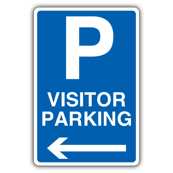 Visitor Parking - Mandatory Blue Parking - Blue Arrow Left | Visitor ...