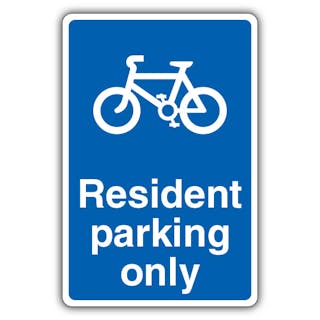 Bicycle Parking Only - Blue