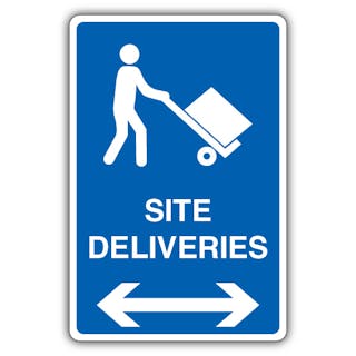 Site Deliveries - Mandatory - Blue Arrow Left/Right