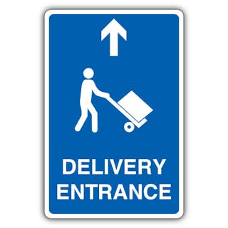 Delivery Entrance - Mandatory Loading Vehicle - Arrow Up
