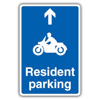 Resident Parking - Mandatory Motorcycle Parking - Arrow Up