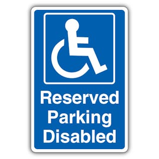 Reserved Parking - Disabled - Blue